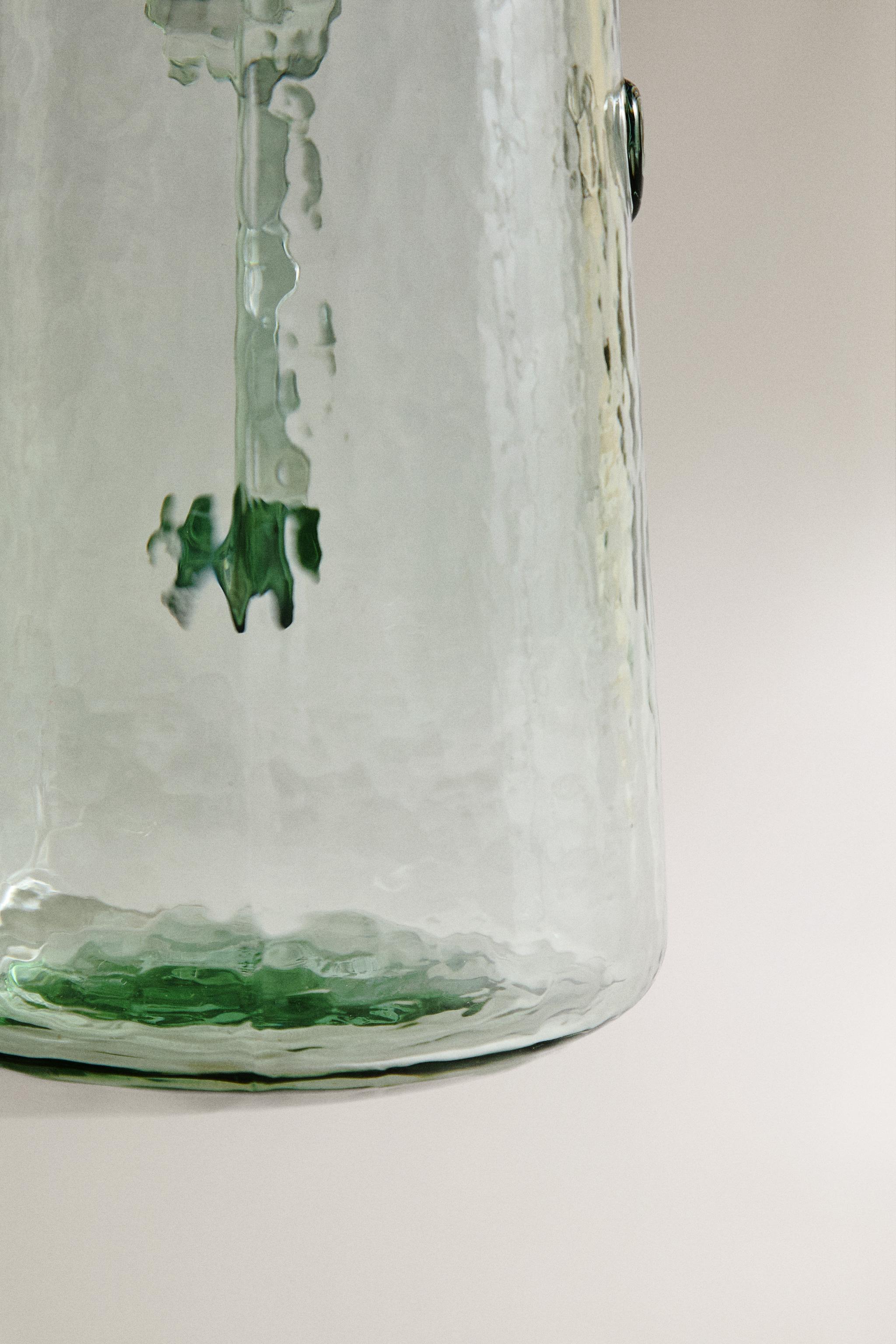 CHRISTMAS HEART GLASS PITCHER